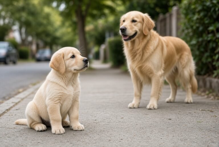 why does my puppy sit down when he sees other dogs