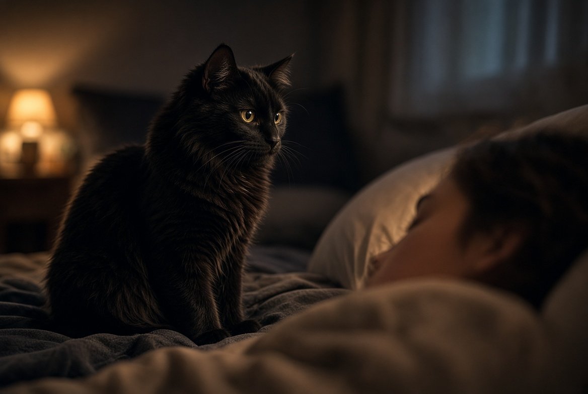 why does my cat stare at me while I sleep